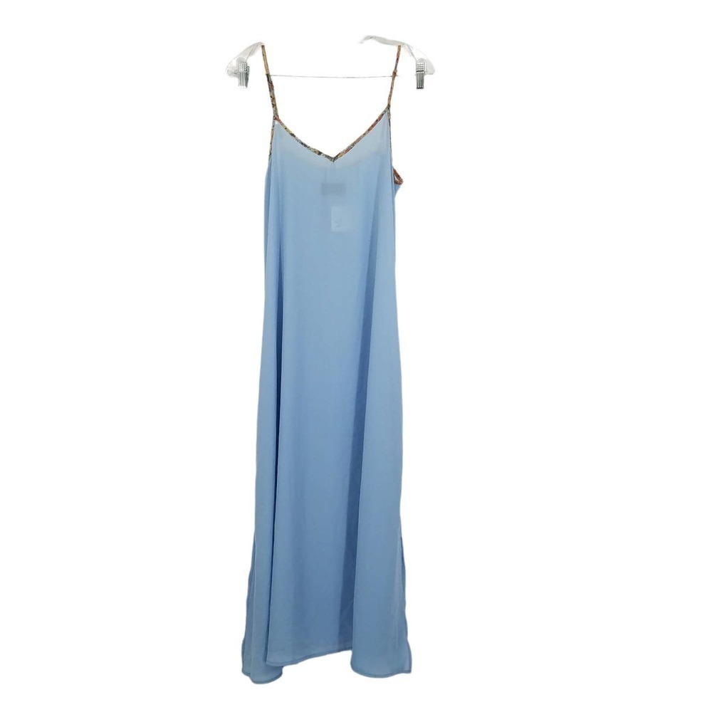 Vici Collection V-Neck Spaghetti Strap Slip Dress in Blue Size Small NEW